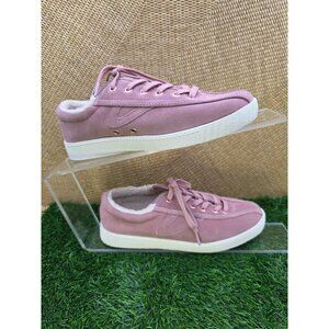 Tretorn tennis shoes suede leather & faux fur pink women's size 7